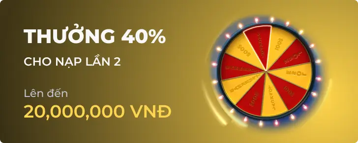 Chương trình thưởng nạp lại 40% hàng tuần tại gk88bet